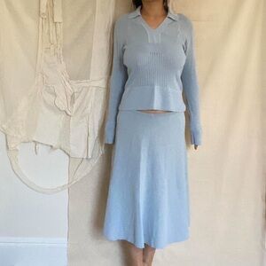 Vintage knitted top and skirts set